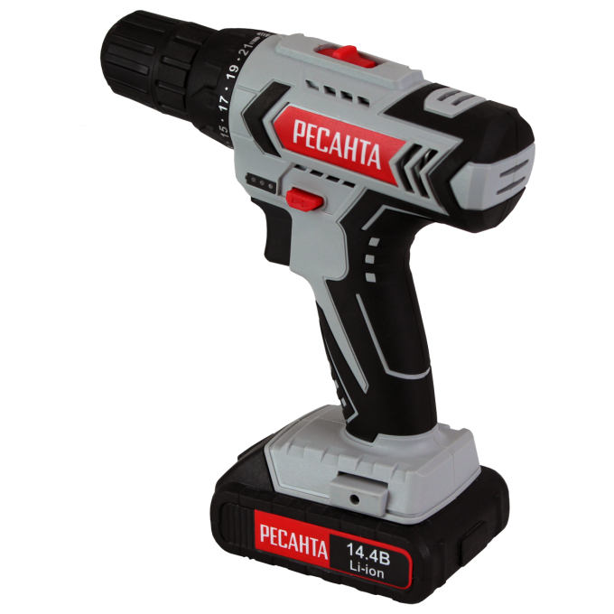 Дрель-шуруповерт аккумуляторная РЕСАНТА ДА-14-2Л 75/14/3